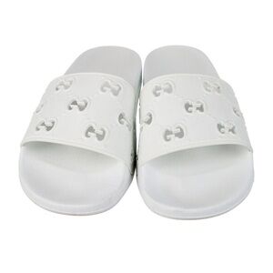 GG Monogram Perforated Womens Slide Sandals